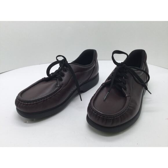 SAS Maroon Lace Up Loafer Womens 7M Comfort Shoes New - Picture 6 of 8